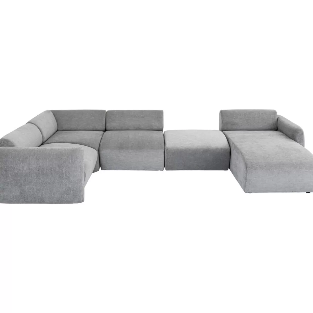 KARE Design Sofas & Couches | Wohnlandschaft 2 Lucca Grau Rechts 328Cm