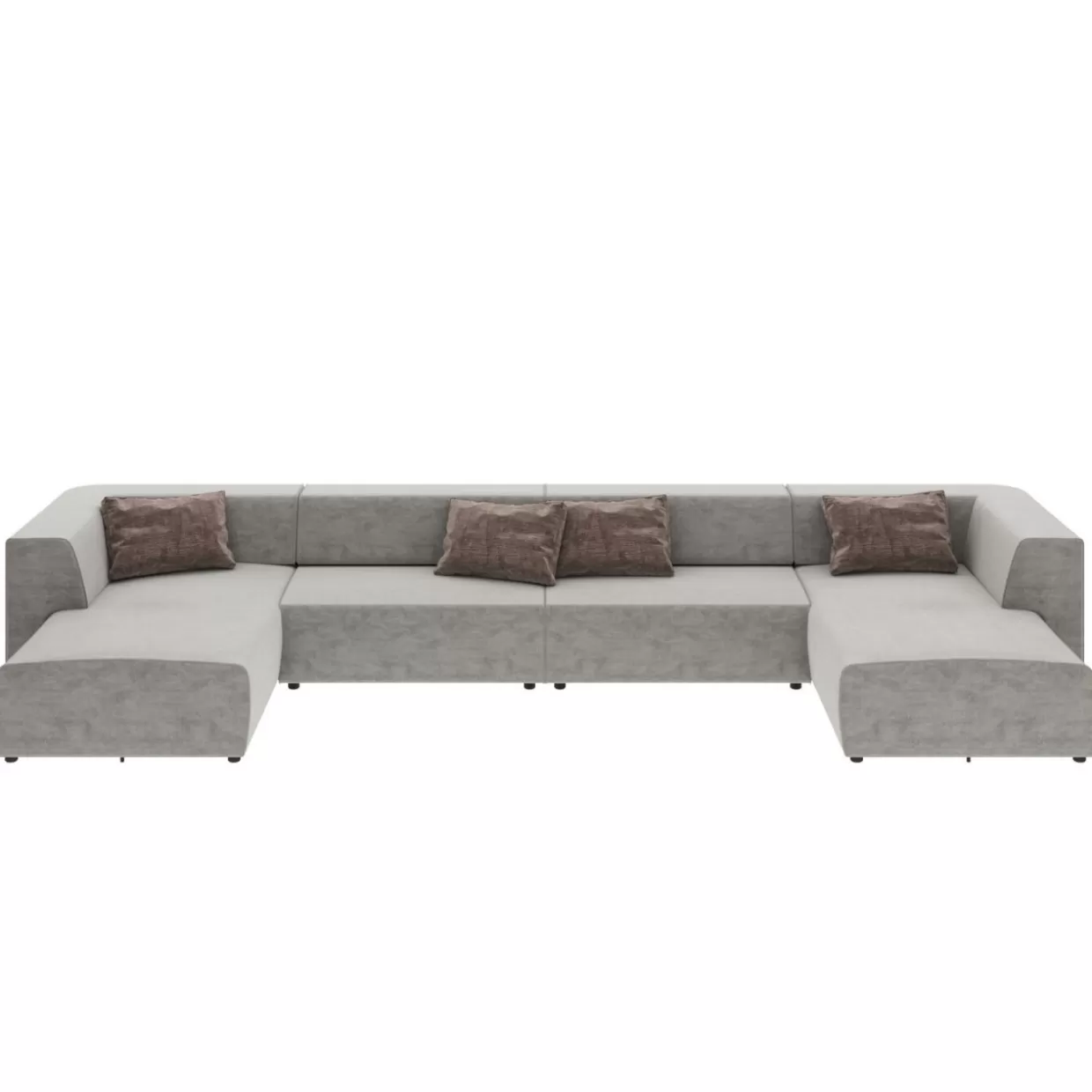 KARE Design Sofas & Couches | Wohnlandschaft Infinity Malibu Grau 434Cm