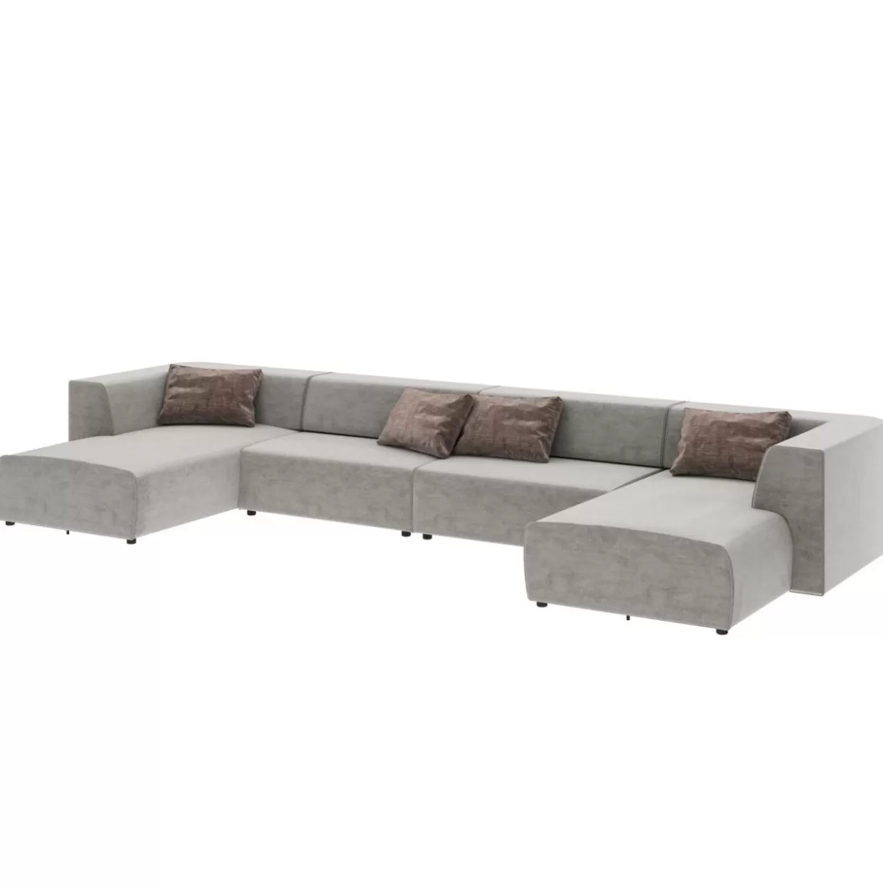 KARE Design Sofas & Couches | Wohnlandschaft Infinity Malibu Grau 434Cm