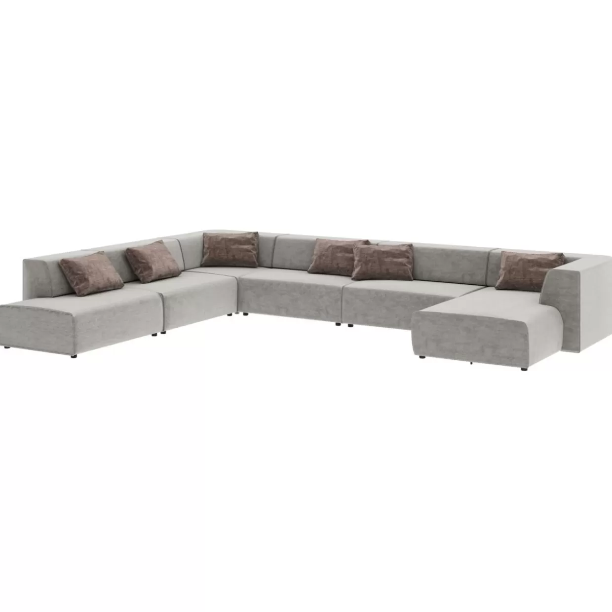 KARE Design Sofas & Couches | Wohnlandschaft Infinity Miami Grau 417Cm